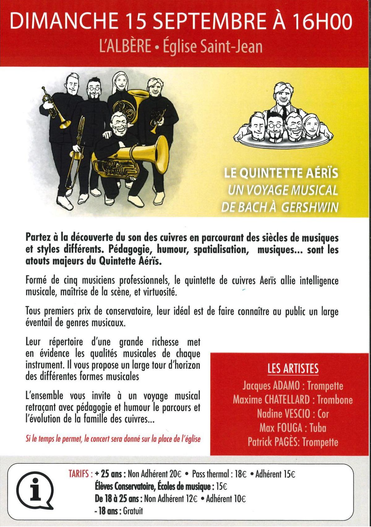 Concert du 15 septembre 2024