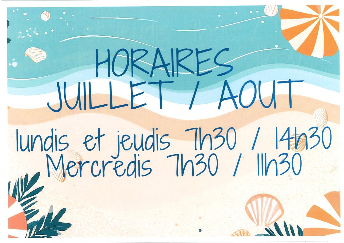 horaires été